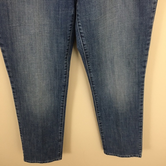 Chicos Jeans Womens Small 0.5/6 Blue Platinum Denim Slim Leg Rhinestone - Picture 4 of 8